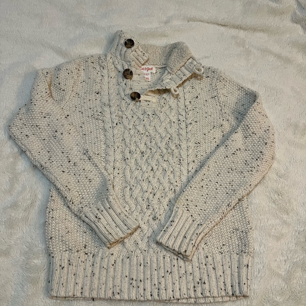Cat & Jack  Cream Cable Knit Sweater